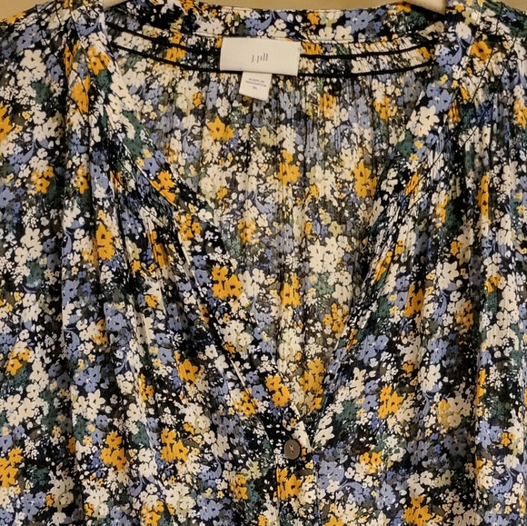 J.Jill Floral Button Front Blouse XL - Picture 4 of 8